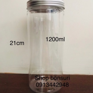 Set 20 hủ nhựa pet nắp nhôm 1200ml ( 21cm x 9cm)