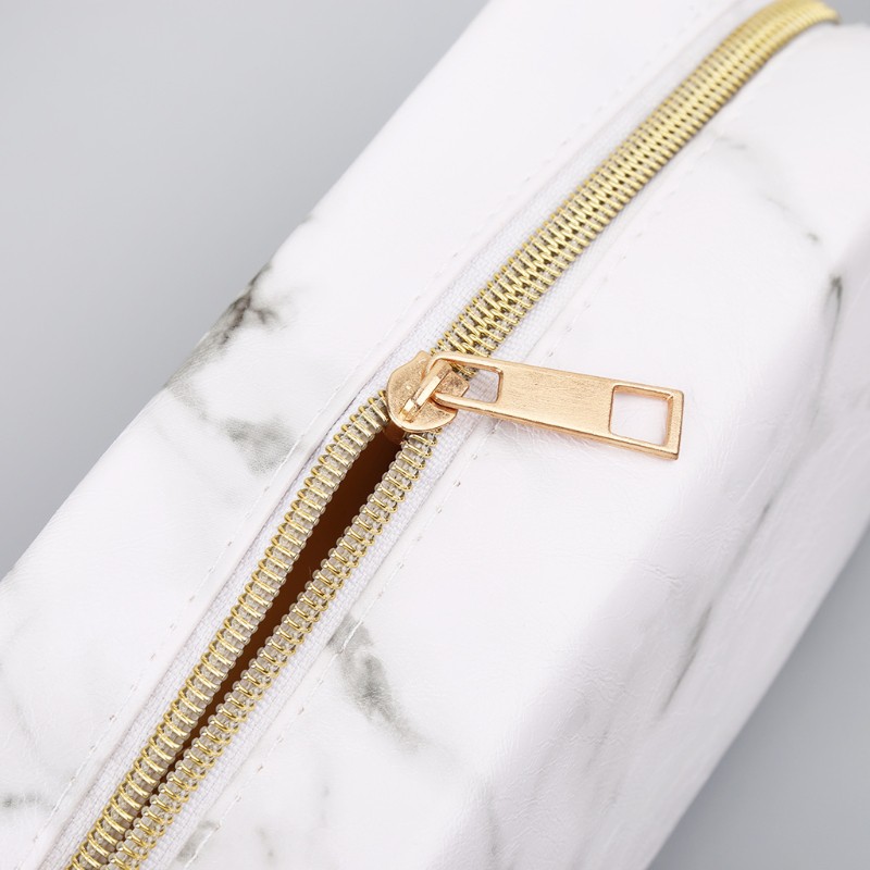 Bóp Viết Khóa Kéo Họa Tiết Đá Cẩm Thạch