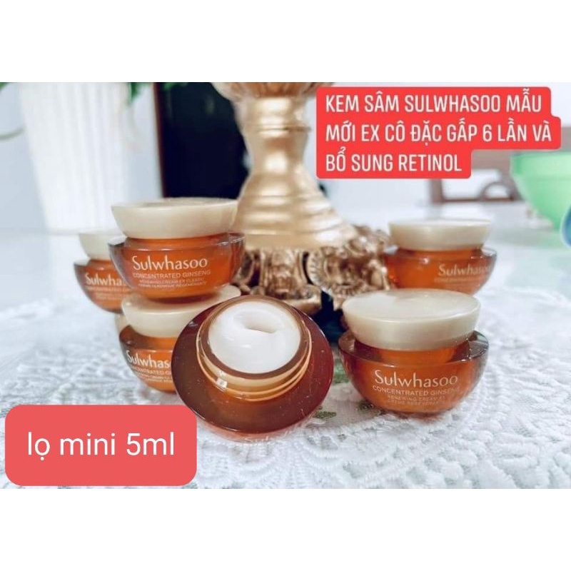 Kem trắng da chống nhăn từ nhân sâm cô đặc Sulwhasoo Concentrated Ginseng Renewing Cream ex 5ml