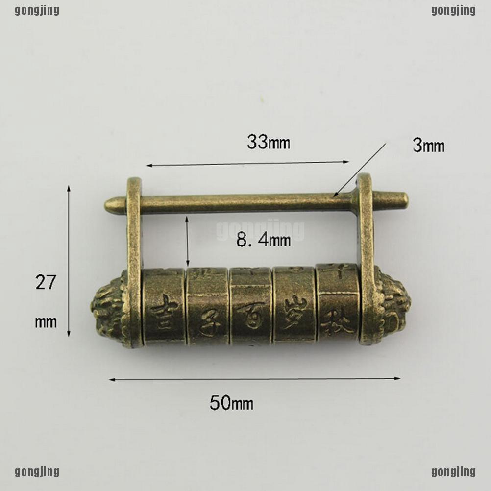 Ổ Khóa Mật Khẩu Bằng Đồng Thau Chạm Khắc Cổ Điển Phong Cách Trung Hoa
