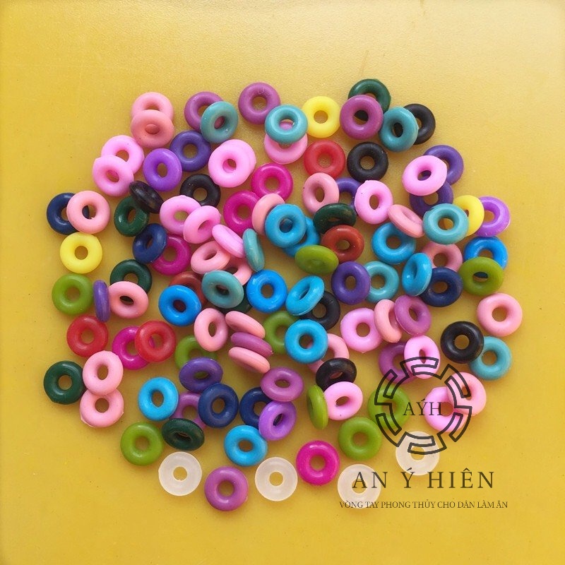 Túi 10 CẶP chốt chặn Cao su cho vòng charm ( An Ý Hiên)
