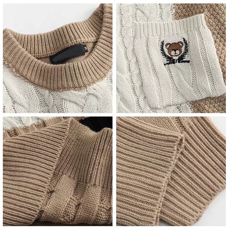 Áo len Cổ Tròn Màu Trơn Phong Cách Hàn Quốc Thời Trang Cho Nam