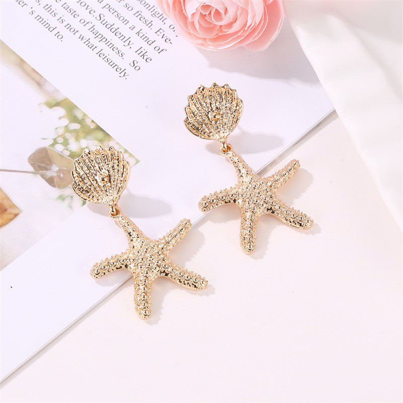 Khuyên Tai Hình Vỏ Sò Sao Biển Thời Trang Cho Nữ