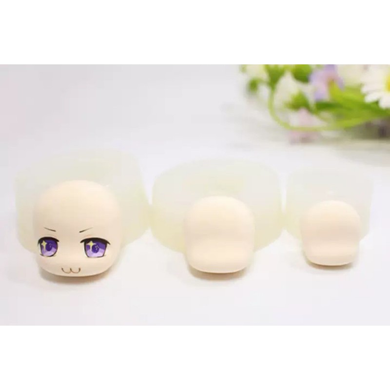 Khuôn silicone nặn nặn mặt bánh bao đất sét mặt doll chibi bjd nendoroid
