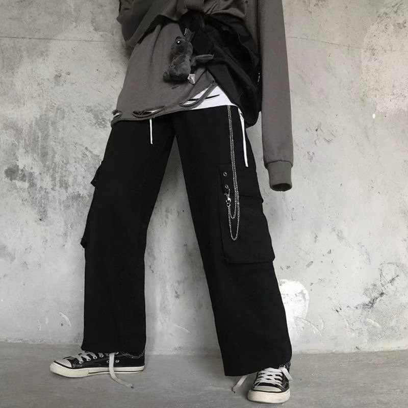 Quần vải suông kaki ống rộng Hàn Quốc TILAA FASHION QR002