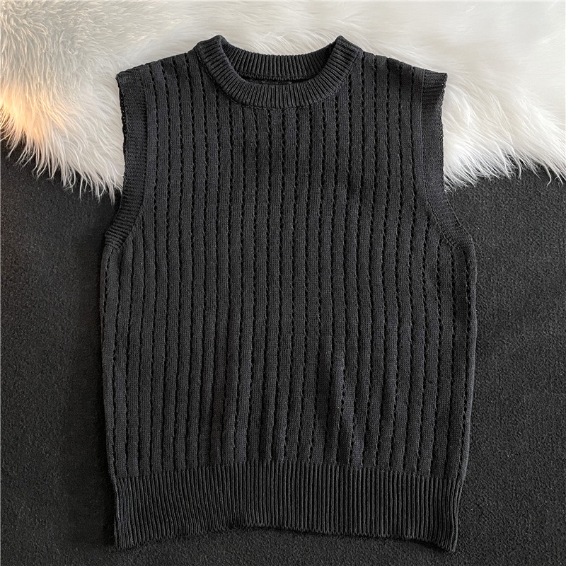 Áo len nam gile cổ tròn thiết kế mới lạ phong cách thời trang thu đông