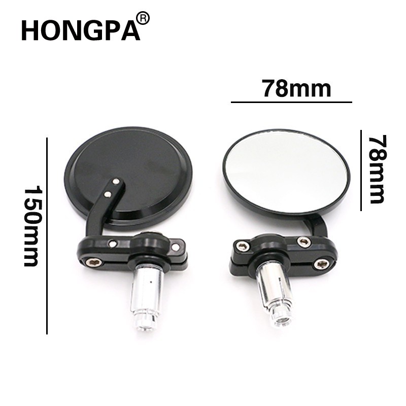 1 Cặp Gương Chiếu Hậu Tròn 7 / 8 "Gắn Tay Lái Xe Máy Honda Jazz