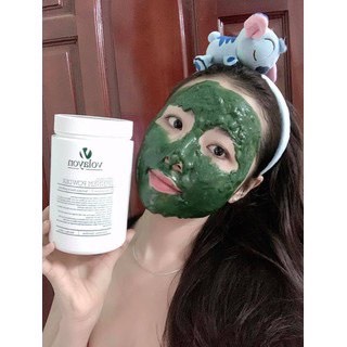 Mặt Nạ Hàn Quốc Tảo Xoắn Đắp Trắng Da Mờ Thâm Se Khit Lỗ Chân Lông, Dạng Bột Volayon Hũ 500G