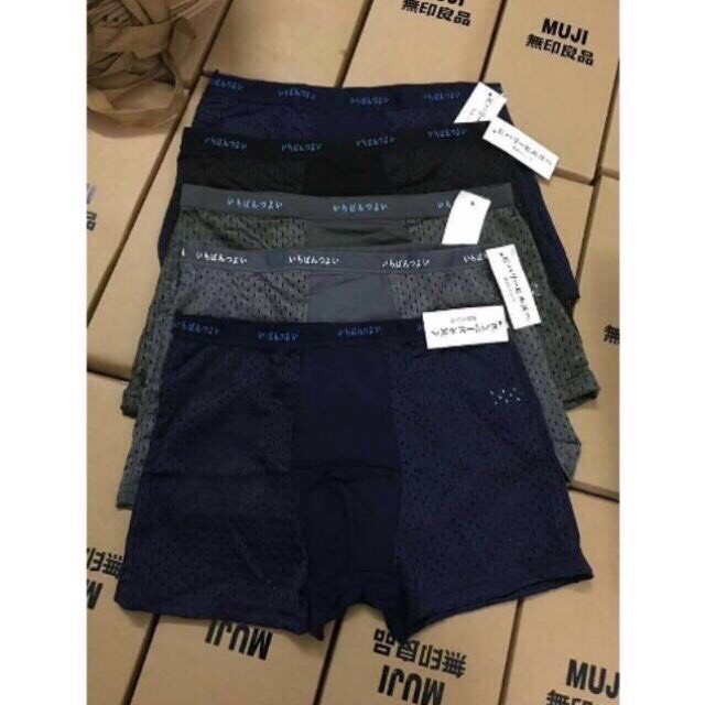 Combo 2 chiếc Quần boxer nam nhật MUJI lưới thông hơi ảnh thật 100%