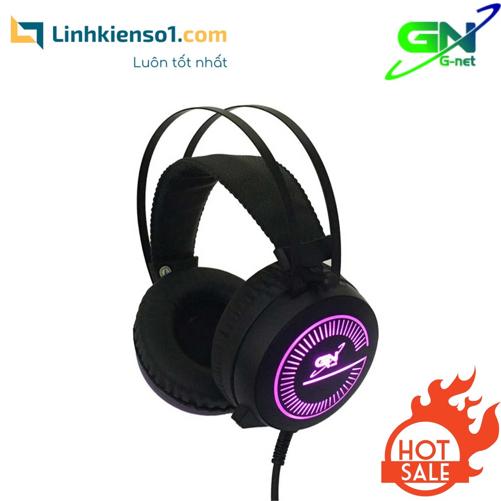 [Mã ELFLASH5 giảm 20K đơn 50K] Tai nghe gaming G-NET H88 LED RGB (Kết nối 2 Jack 3.5mm x Jack USB LED)