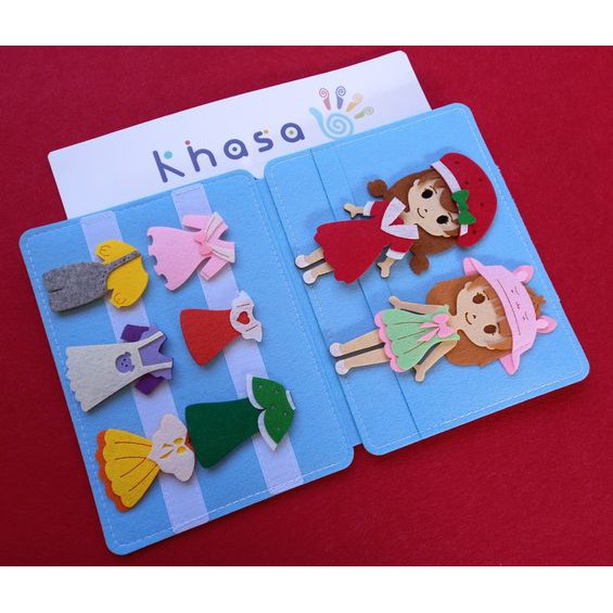 Sổ tay thời trang bộ đặc biệt - Tủ đồ thời trang bốn mùa - Búp bê thay quần áo - Sách vải