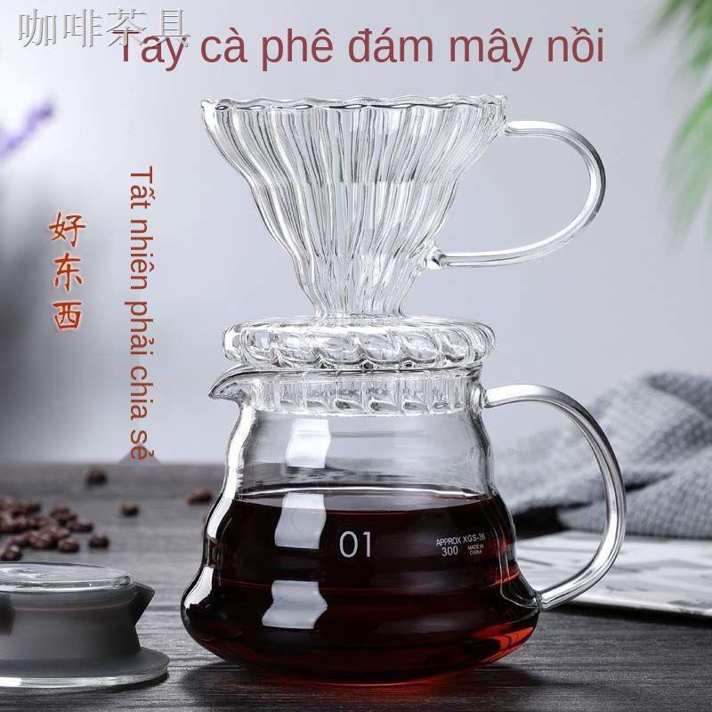 UBộ nồi mây pha cà phê thủ công hoa văn đứng cốc lọc gia đình chịu nhiệt kiểu Ý nhỏ giọt