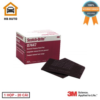 1 Hộp 20 Miếng Nhám Scotch Brite 3M 07447