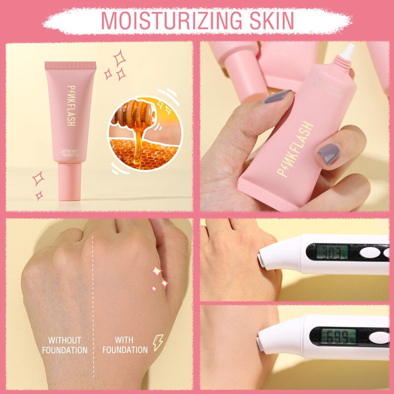 [Hàng mới về] Kem nền PINKFLASH che khuyết điểm hỗ trợ dưỡng ẩm kiềm dầu lâu trôi hiệu quả | BigBuy360 - bigbuy360.vn