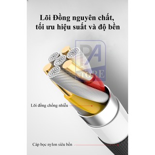 Cáp Sạc 3 Đầu Chính Hãng APPACS - Iphone Lightning, Micro USB, USB Type C