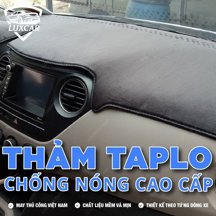 Thảm Taplo Nhung Lông Cừu LUXCAR Xe KIA MORNING - Đế cao su chống trượt đời xe 2008-2020