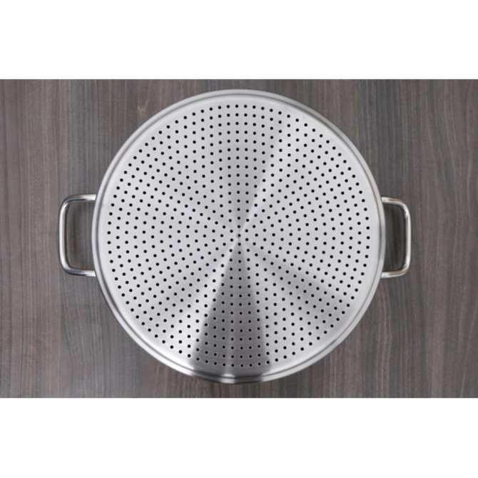 Xửng hấp inox FiveStar 32cm-2 quai không nắp-inox 430-xửng hấp bánh-nấu xôi-hấp cách thuỷ sáng bóng,dày đẹp-giá rẻ-BH 5N