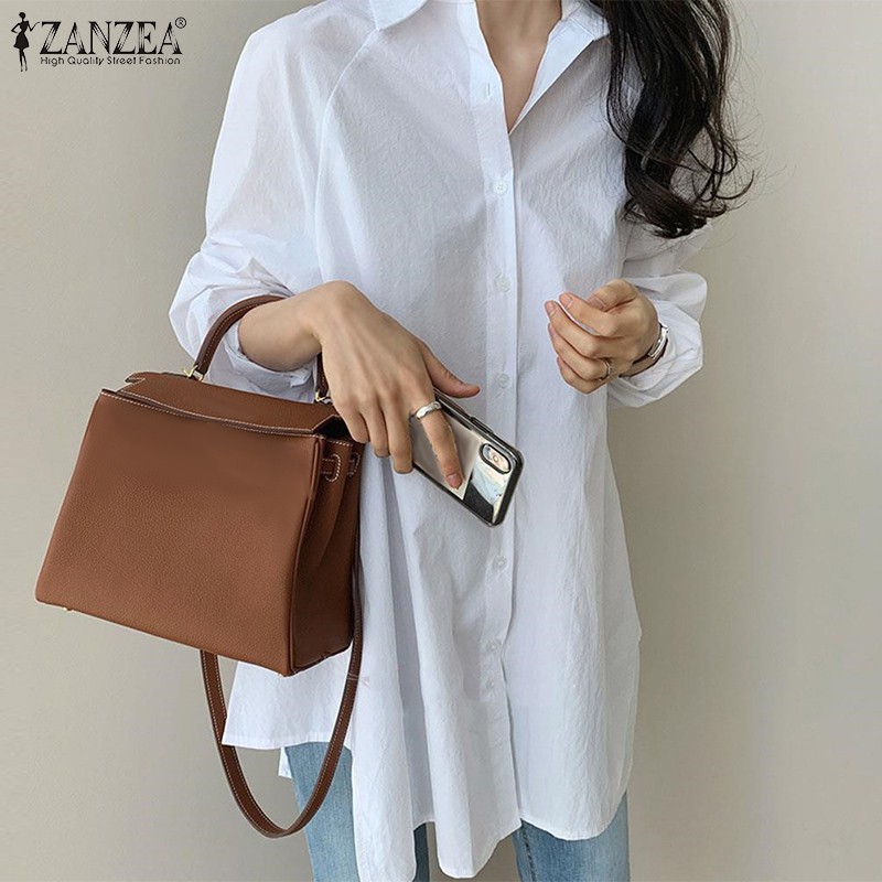 Áo Sơ Mi ZANZEA Cho Nữ Tay Dài Hợp Thời Trang