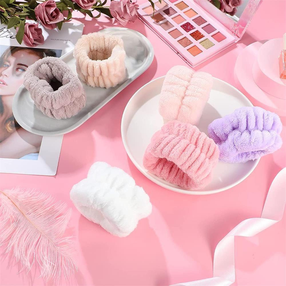 Okdeals Băng Đeo Cổ Tay Màu Trắng Mềm Mại Để Chạm Vào Cánh Tay Để Tập Yoga Chạy Bộ Rửa Mặt