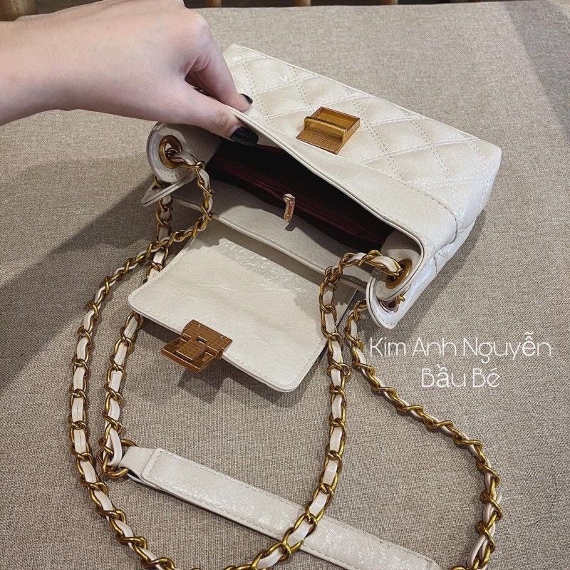 Túi ô trám khóa đồng