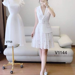 Váy cổ vest