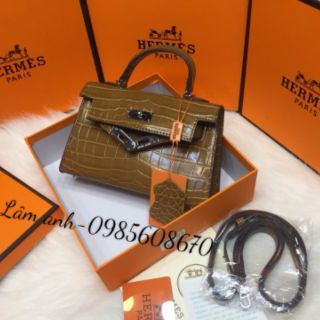 Túi xách hm kelly da rắn size đáy 20