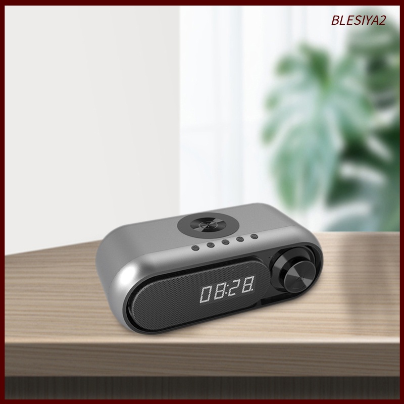 Loa Bluetooth Không Dây Blesiya2 Tích Hợp Đồng Hồ Báo Thức Có Cổng Sạc Usb