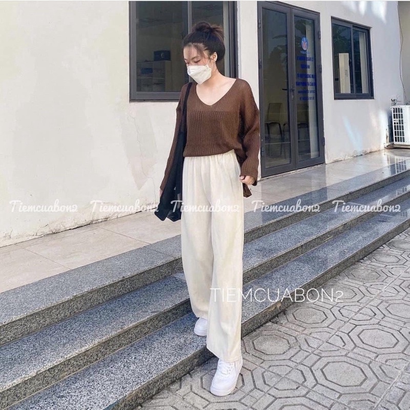 [HÀNG SẴN]QUẦN NỈ NHUNG TĂM ỐNG SUÔNG/QUẦN CULOTTES NHUNG TĂM ỐNG RỘNG | WebRaoVat - webraovat.net.vn