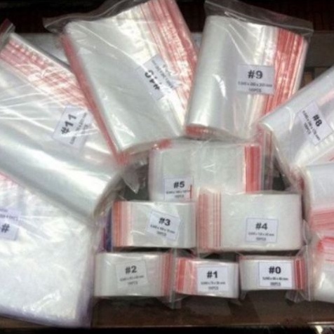 1 Kg Túi Zipper viền đỏ - Túi Zipper chỉ đỏ