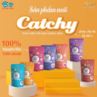 12 gói pate 5plus catchy 70gr mix vị cho mèo yêu