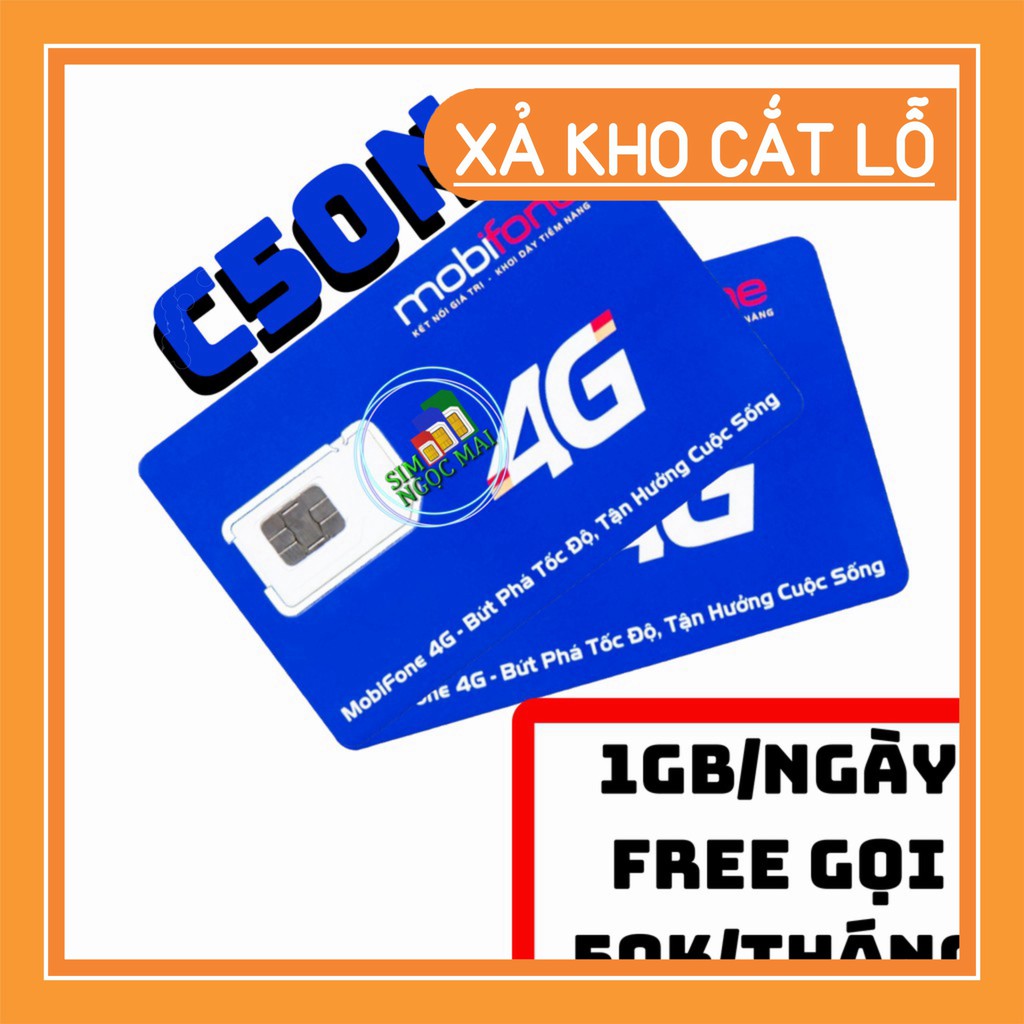 ... Sim 4G Mobifone C50N -- DIP50 - FD50 - F120WF - LÊN MẠNG THẢ GA CHỈ 50K/THÁNG
