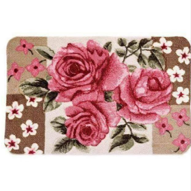 Thảm lau chân cao cấp thấm hút tốt họa tiết 40x60cm (Giao mẫu ngẫu nhiên)