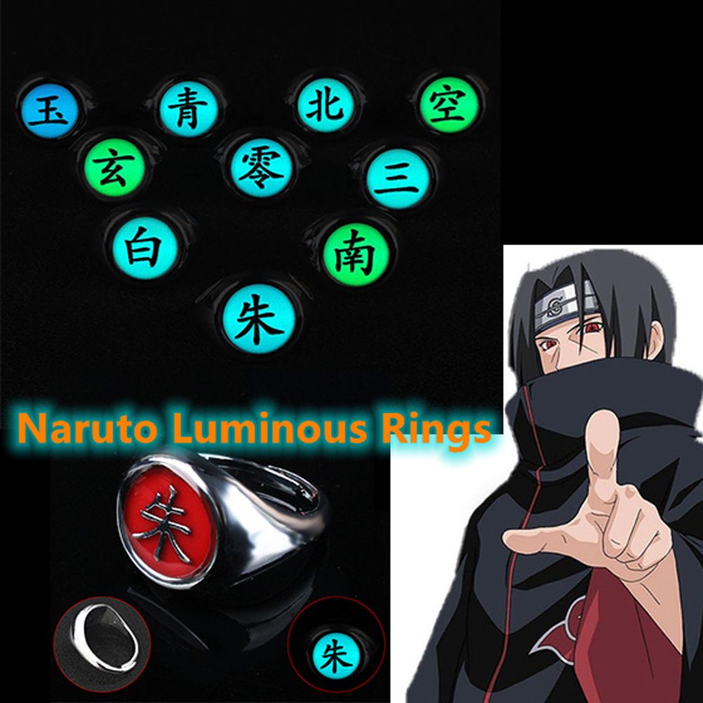 Nhẫn phát quang hóa trang nhân vật Akatsuki Itachi trong anime Naruto DIY