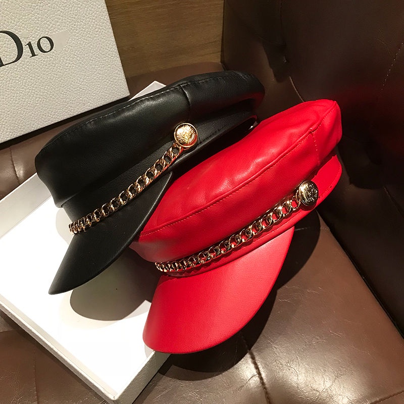 Mũ Beret Da Thời Trang Thu Đông Hàn Quốc Dành Cho Nữ