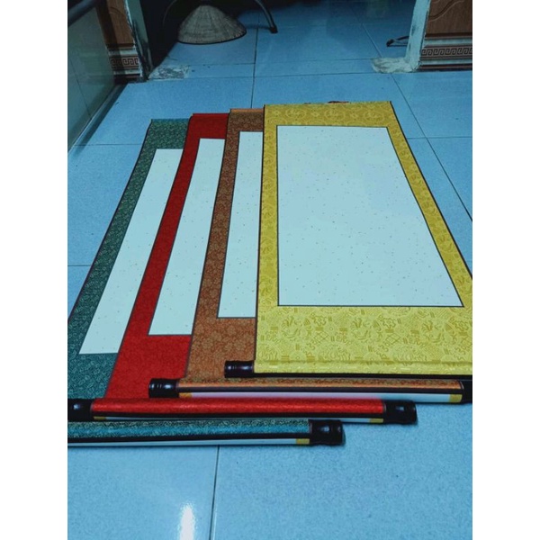 Giấy biểu lụa viết chữ thư pháp kích thước 40*100