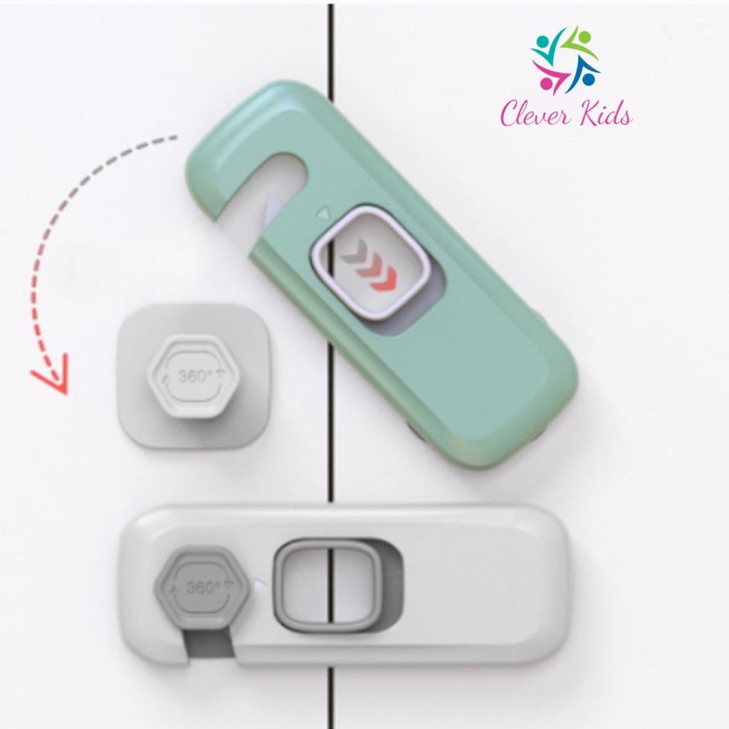 Khóa tủ lạnh, khoá ngăn kéo an toàn cho bé Looktosee chất liệu nhựa ABS cao cấp shop clever.kids