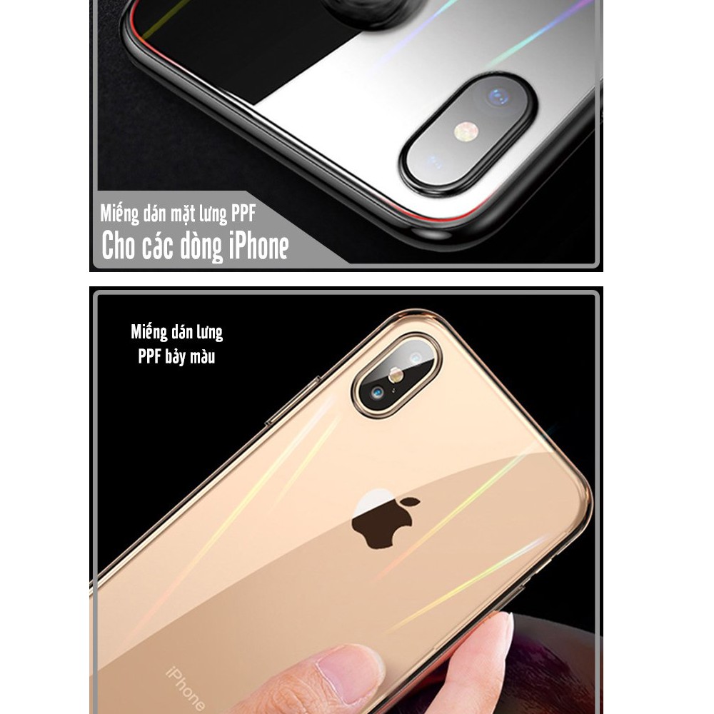 SKIN Dán Trong Suốt Full Lưng - Viền - Camera Iphone 6/7/8/X