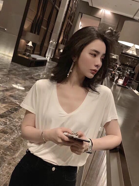 Áo Cổ Tim Nữ 🎁 FREESHIP 🎁 Giảm Giá 20k Khi Nhập [KIRKAO01] Áo Dáng Rộng | BigBuy360 - bigbuy360.vn