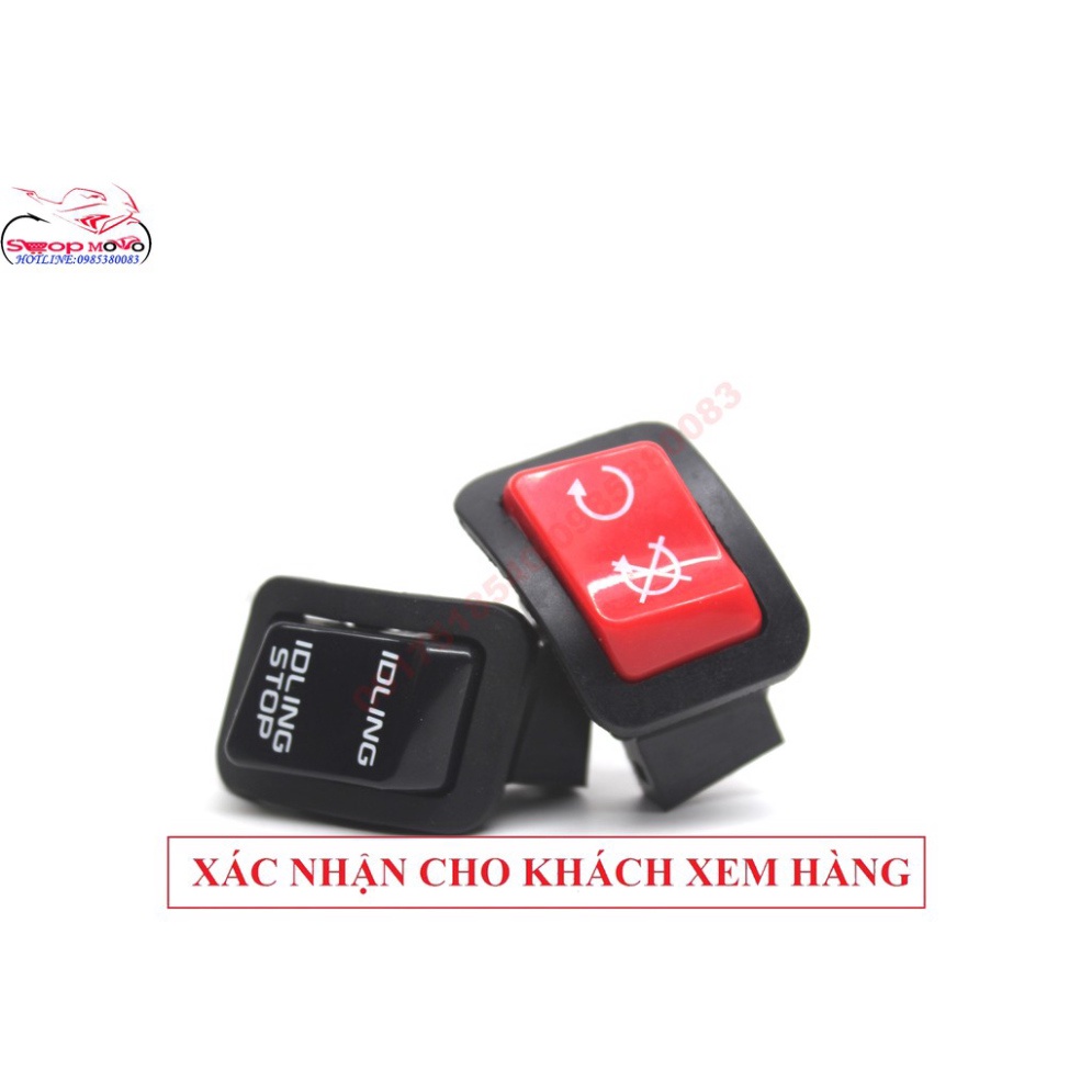 Nút Công tắc idling stop màu đỏ giống xe SH300igắn được cho SH, AB,LEAD,VARIO,CLICK,VISION,WINNER.... Ảnh thật Sp