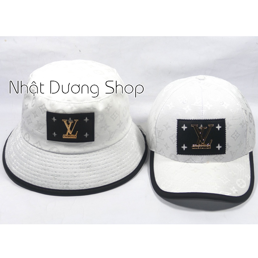 Cặp nón kết lưỡi trai - bucket gắn mặt sắt thời trang cao cấp nam nữ hot trend, làm mưa làm gió hiện nay