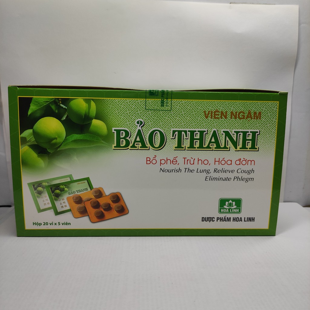 Viên ngậm Bảo Thanh hộp 20 vỉ * 5 viên