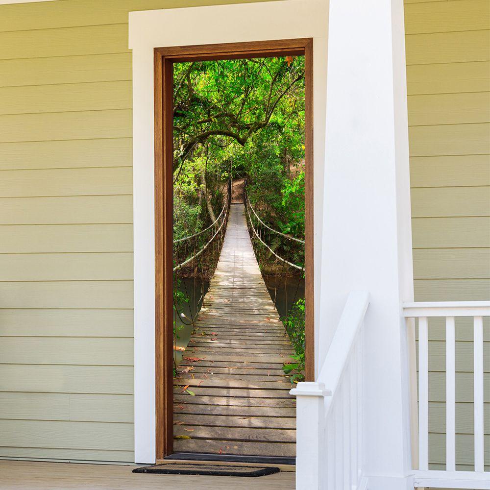 Miếng Dán Tường / Cửa Bằng PVC Tự Dính Hình Phong Cảnh Thiên Nhiên