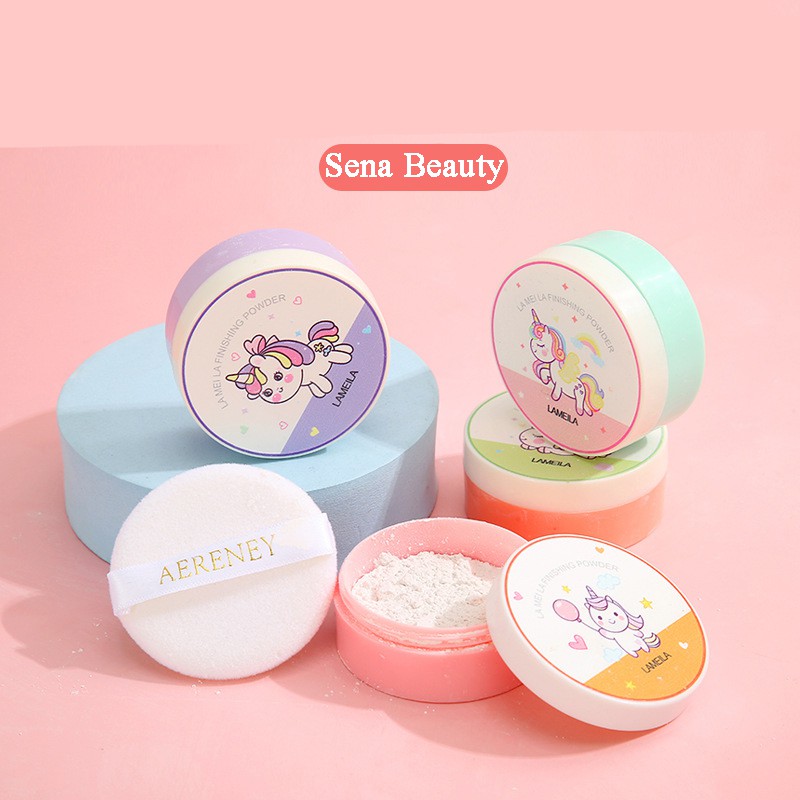 Phấn phủ kiềm dầu dạng bột Lameila Angel Horse Setting Powder Sena Beauty
