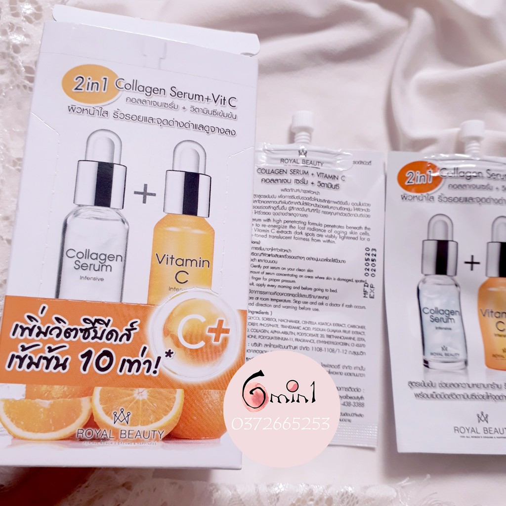 Collagen Serum Vit C 2in1 Dưỡng Trắng Da Chống Lão Hóa