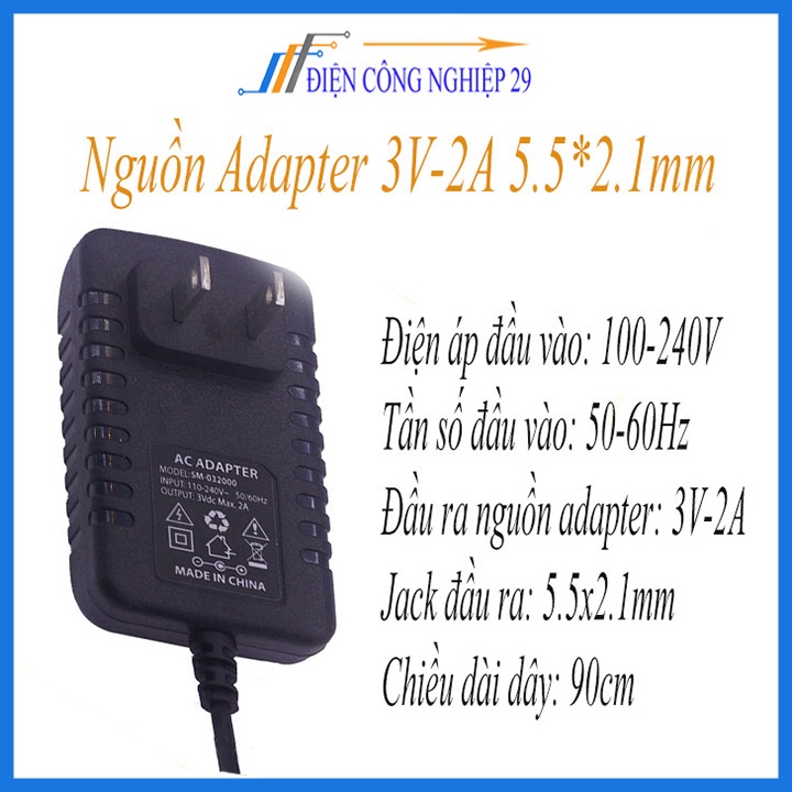Nguồn Adapter 3V-2A 5.52.1mm