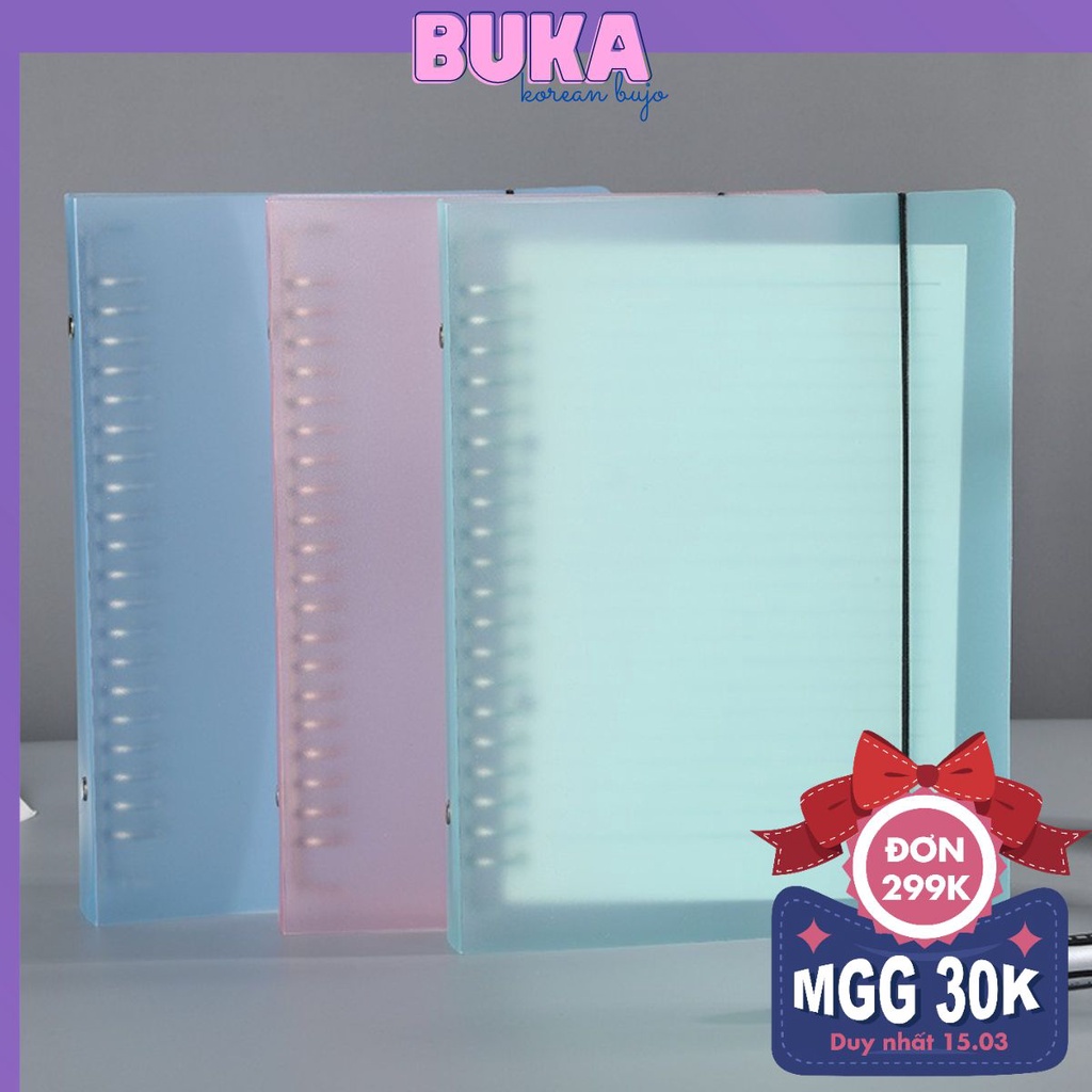 Bìa sổ còng Màu A4 B5 A5 30 26 20 còng Decorme Bìa sổ còng cứng làm sổ planner bullet journal