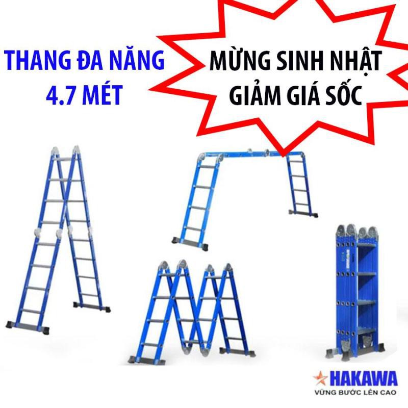 Thang nhôm gấp đa năng 4 khúc Hakawa HK-404 4m7