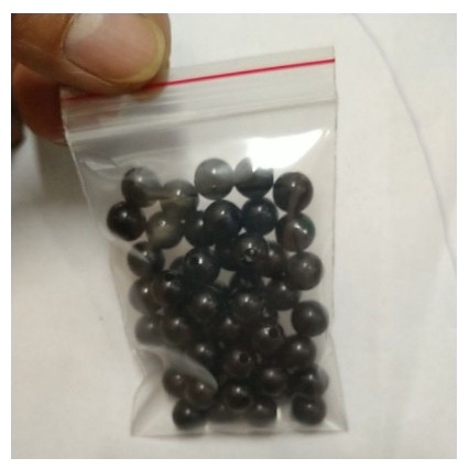 10/25/50gam hạt nhựa màu đen size 3/4/6/8/10mm