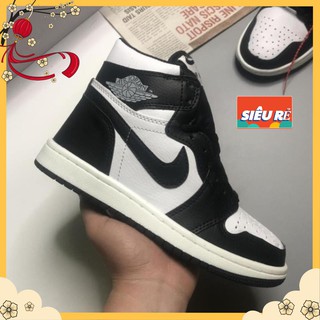 Giày jd1 panda cao cổ màu đen, giày sneaker jodan đen cao cổ cao cấp full size nam nữ