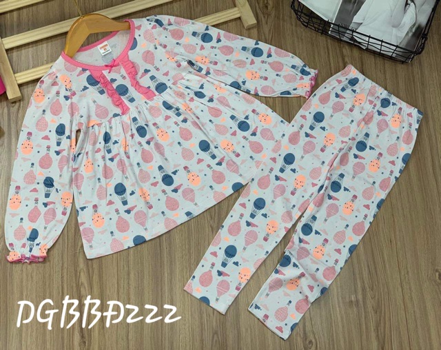 Bộ dài tay thun borip xuất khẩu dáng babydoll cho bé gái size đại từ 25 đến 40kg - Bộ quần áo bé gái